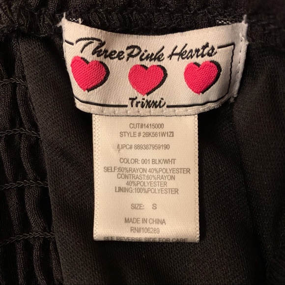 Three Pink Hearts Embroidered Lined Dress - Picture 10 of 11